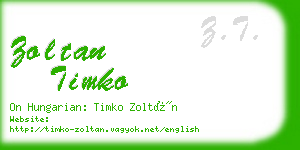 zoltan timko business card